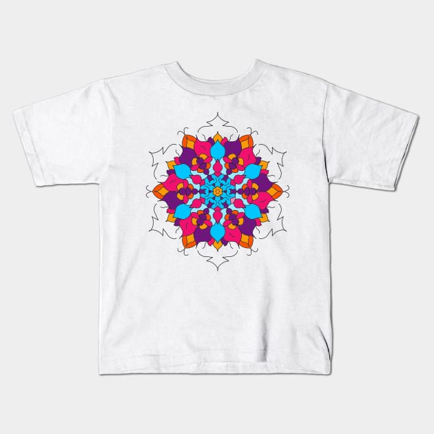 Mandala colorida Kids T-Shirt by magenta-dream